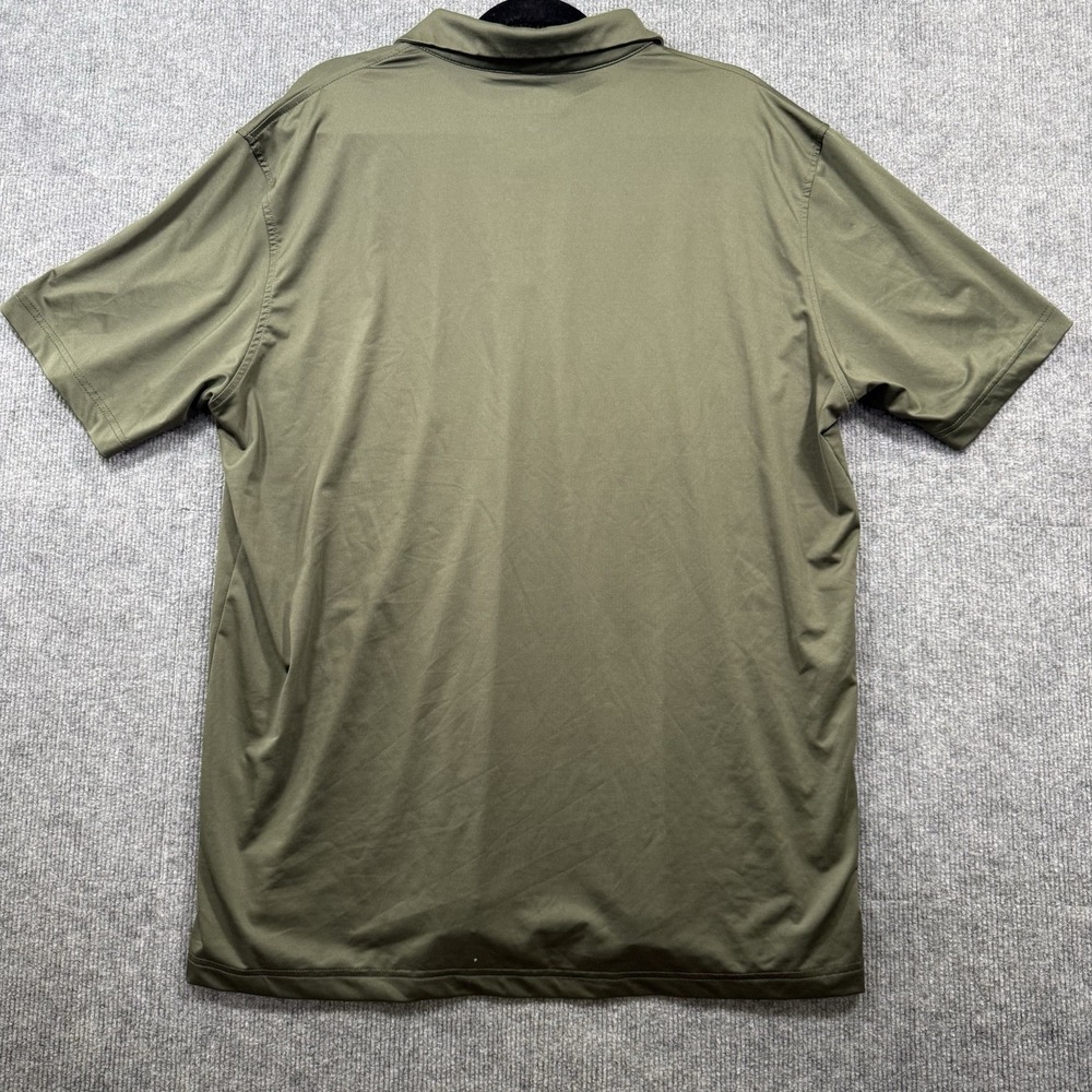 Maelreg Performance Golf Polo Shirt Mens XL Olive Green Stretch Moisture Wick - Picture 7 of 7